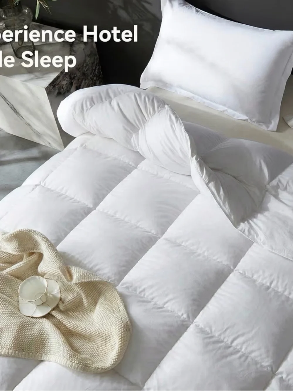 NWT - L LOVSOUL Goose Feather Down Fiber Comforter Queen Size
